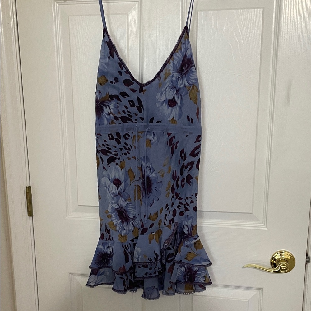 Vintage Blue Floral Chemise